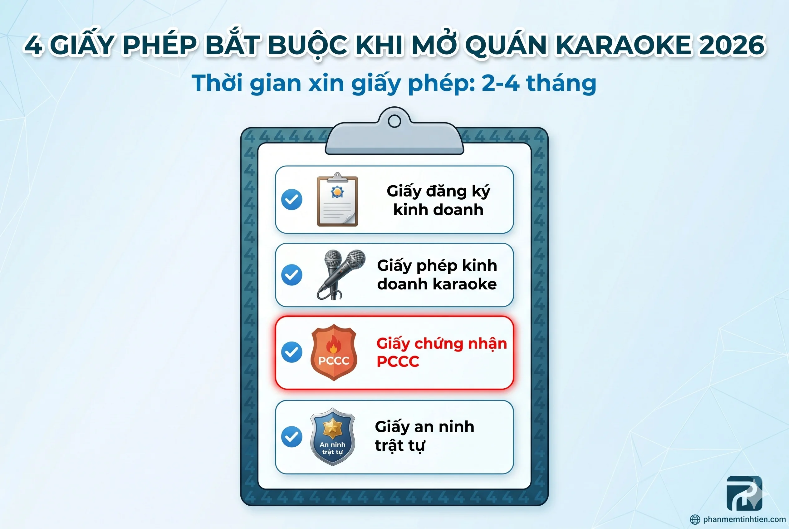 Checklist 7 giấy phép bắt buộc mở quán karaoke